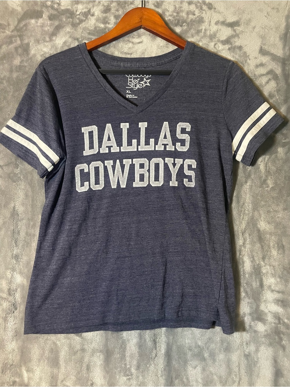 Dallas Cowboys Kids Navy V-Neck Tee
